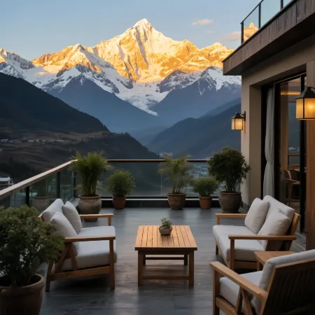 Danba Zhuoke · Huan Shan View Parent-Child Family Resort VILLA Mountain Lodge