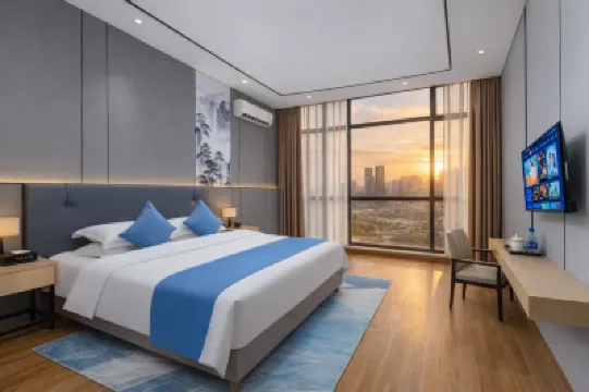 九江·佰盛WONDERFULLYMOMENTS酒店（共青高鐵站九江科技職業學院） 鄰近共青城站的酒店