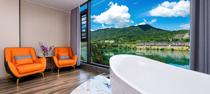 Dongjiang Lake · riverscape | Natural Yiju Boutique Stay (Zixing Dongjiang Lake Scenic Area) Hotéis em Zixing