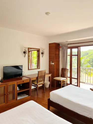 ห้องมาตรฐานเตียงแฝดพร้อมวิวแม่น้ำ