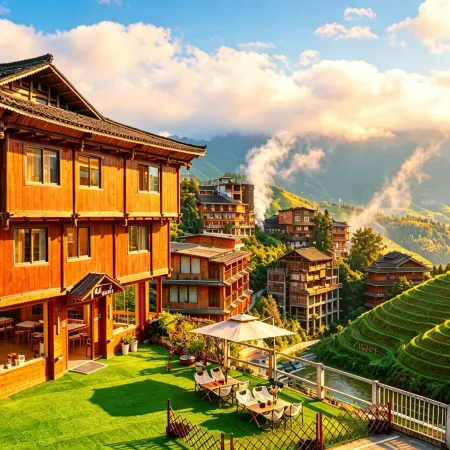 Yuelai Courtyard Hotel (Longsheng Longji Terrace Observation Deck) Отели в г. Луншэн