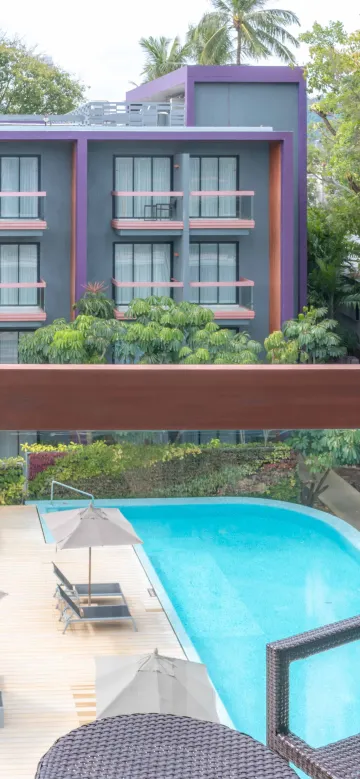 ห้องเตียงคิงไซส์มาตรฐานพร้อมวิวสระน้ำ