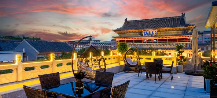 Meili Maple Hotel (Xi'an Bell Tower Metro Station Huimin Street Branch) Hotéis em Xiam