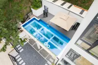 Qing ink Tea Garden pleasant color designer air infinity pool mountain luxury beauty night