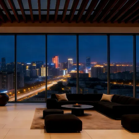 Yi Zhi. High Floor City View Huge-Screen Apartment(Shenzhen North Railway Station, Wanke Yue City)