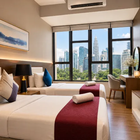 Ceylonz Suites KLCC Infinity Pool & City Skyline View Отели рядом с достопримечательностью «Телебашня «Менара Куала-Лумпур»»