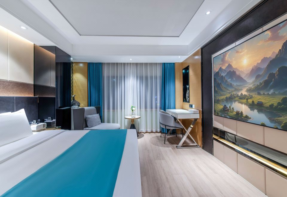 글럭 호텔의 깨끗한 침실 내부 사진