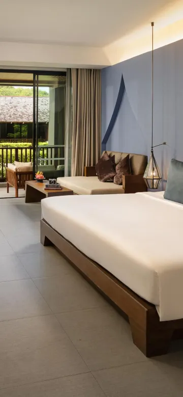 ห้องดีลักซ์, วิวสวนหย่อม, เตียงคิงไซส์ 1 เตียง และโซฟาเบด 1 เตียง