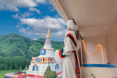 Tibetan heart and view resort private soup light luxury hotel