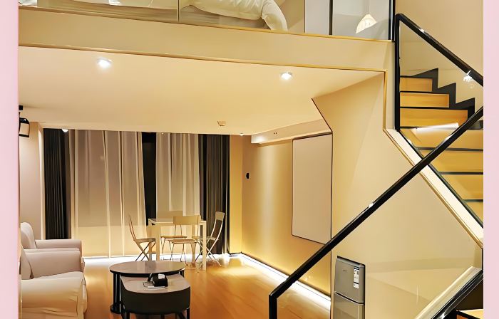 Clay · Light Luxury Loft Movie Apartment (Gaoxin Avenue Subway Station MixC)