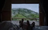 Yazama Homestay - Bergblick