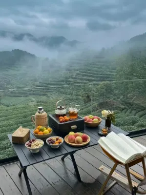 Mountain Tea Hamlet Blue Stone Private Slow Life Villa Fresh Oxygen Tea Secluded Retreat Homestay
