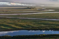 Zoige Huayuan Meadow Village (Yellow River First Bend of Nine Curves) - Mountain view
