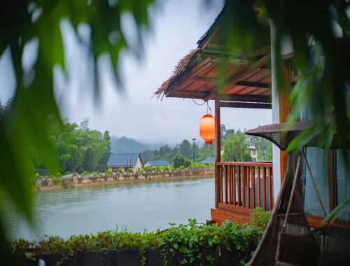 Zhangjiajie Ldyllic Pondside Timber Lodge Exterior Photos