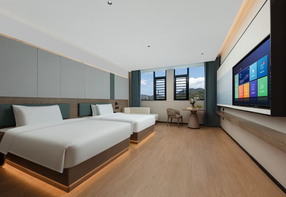 하오징야후이 호텔의 현대적인 외관 전경