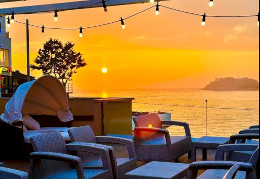 채석강 일몰 풍경