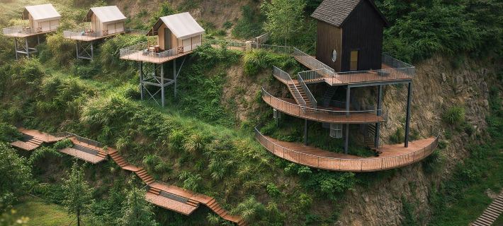 Anji Spring Breeze Valley Luxury Tent Homestay Hotels in Anji Xian