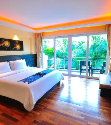 ห้องดีลักซ์มีวิวสวนหย่อม