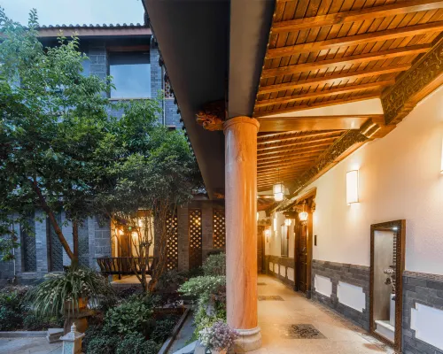 Zuixi  Mountain ViewTea and Coffee Courtyard Villa with Sunlight on the Snow Mountains Экстерьер Photos