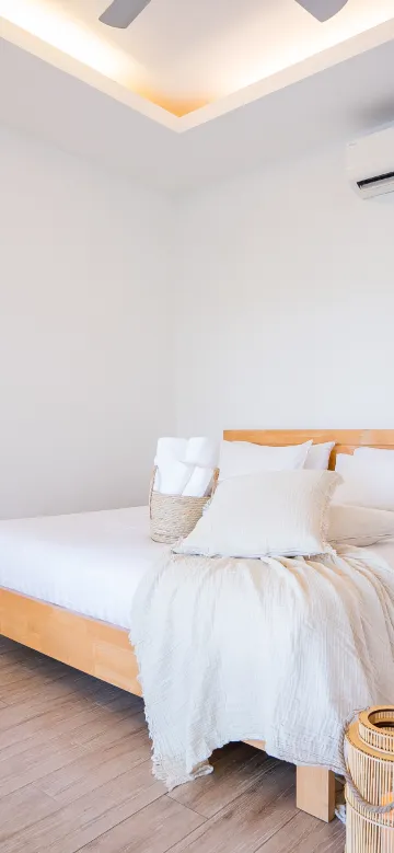 ห้องสวีท 2 ห้องนอน และ 1 ห้องนั่งเล่นที่อบอุ่น