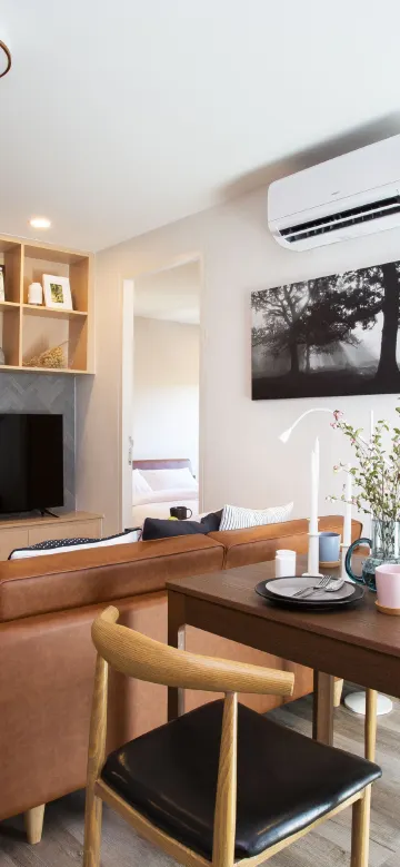 อพาร้เมนท์สำหรับครอบครัว 2 ห้องนอน พร้อมระเบียง