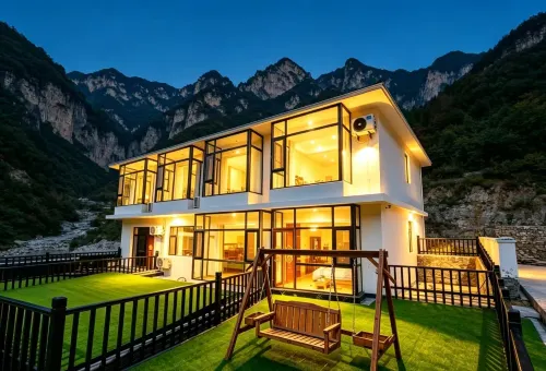 Wutai Mountain Yimoguanshanyuan Homestay - مطابخ