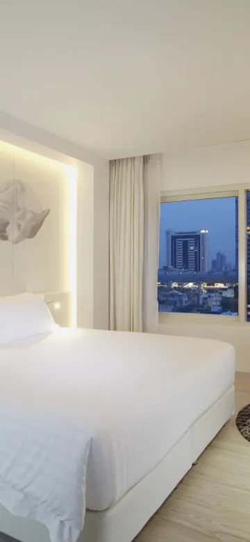 ห้องดีลักซ์ เตียงแฝด พร้อมวิวเมือง