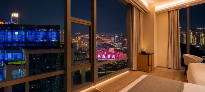 Haoting High-Rise River View Hotel (Jiefangbei Hongyadong Branch) Hotéis em Xunquim