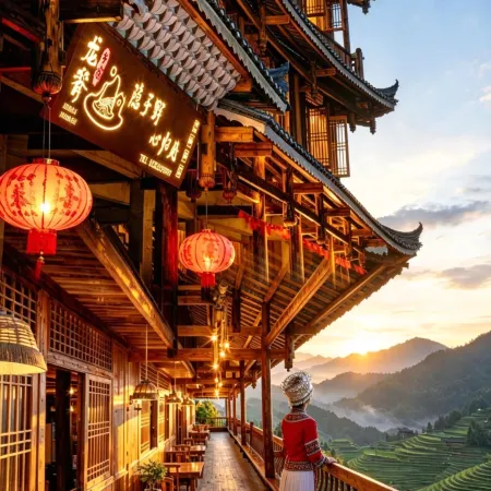 Suyin•Xiangsu | HOMETOWN•DESTINATION Diaojiaolou Guanjing Meisu (Longji Terrace Branch) Отели в г. Луншэн