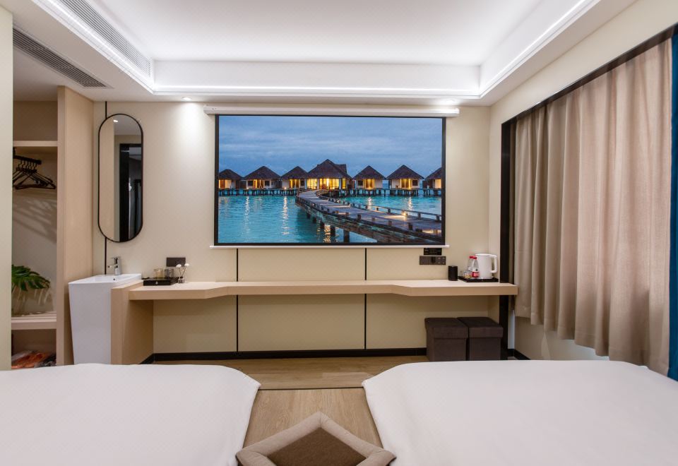 싼야 서도 Yujian·Light Luxury Meisu 객실 인테리어