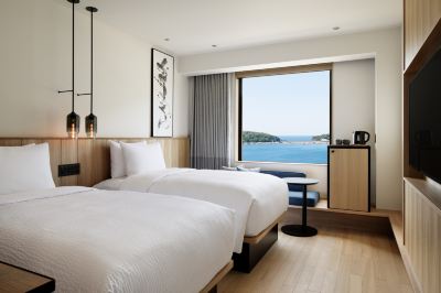 ゲストルーム、ツイン/シングルベッド2台、海の眺め