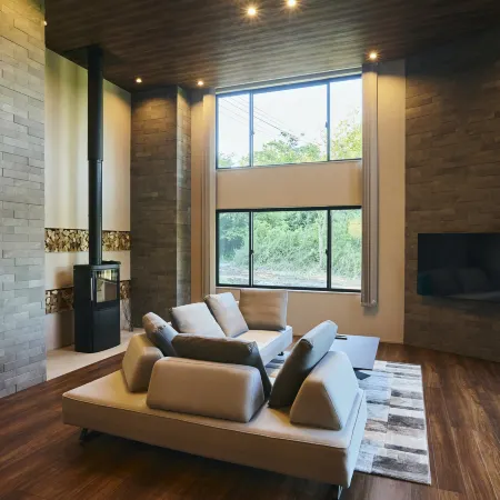 Luxury villa with sauna, BBQ, fire pit, stream and forest bathing — COCO VILLA Nasu Highland