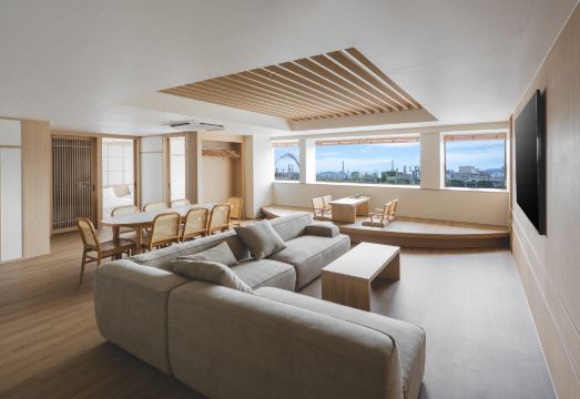 정온재 스테이의 깔끔한 주방 또는 거실 공간 사진