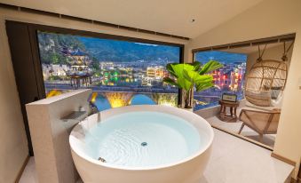 surrounded by mountains riverside villa