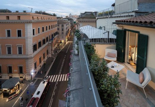 호텔 조식 및 테라스