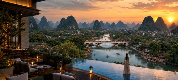 Yangshuo·JUE | AWAKENING • Viewing Guilin Landscape • Garden Pool • Resort Mansion Отели в г. Яншуо
