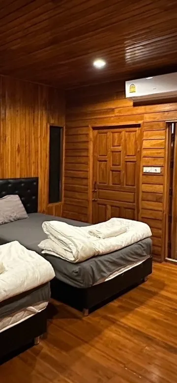 วิลล่าไม้เตียงเดี่ยว 2 เตียง