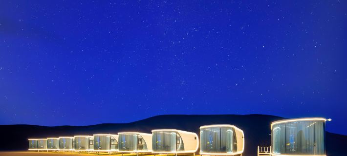 Zhongwei Shapo Tou Desert Wilderness Desert Stargazing Inn Hotele w: Zhongwei