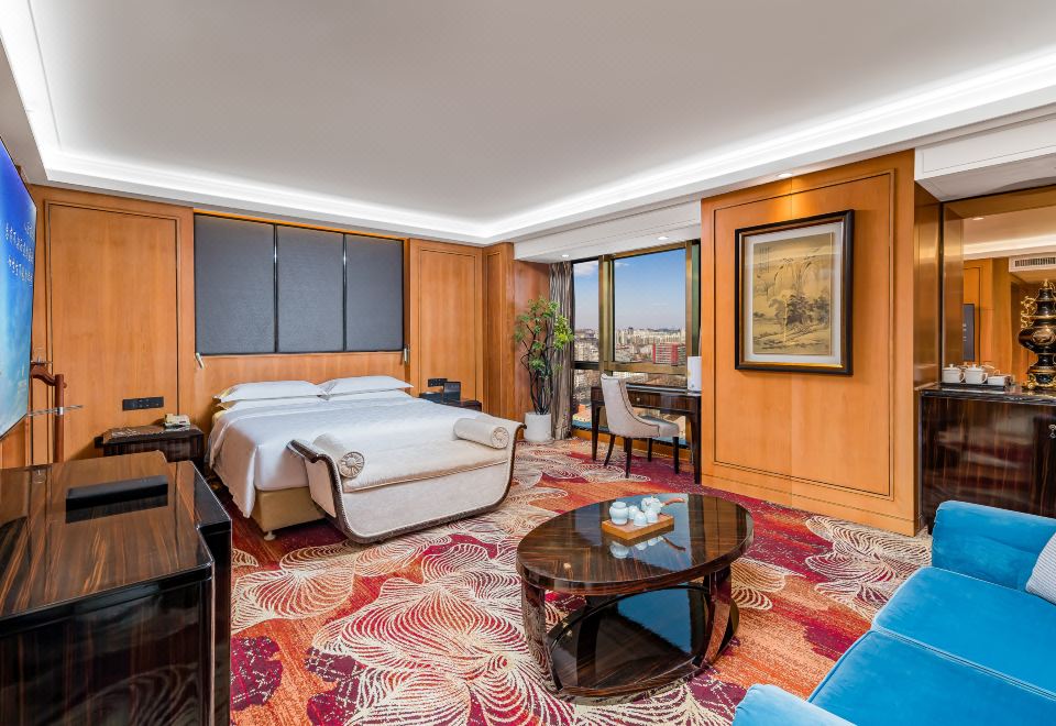 베이징 신위안 호텔의 외관 야경 이미지