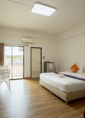 ห้องดีลักซ์เตียงคิงไซส์ (เตียงเดี่ยว 6 ฟุต)