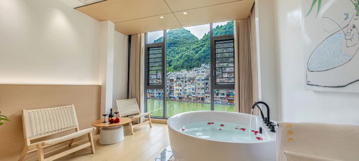 Dawn dawn residential quarters far away town Hotels in Zhenyuan County
