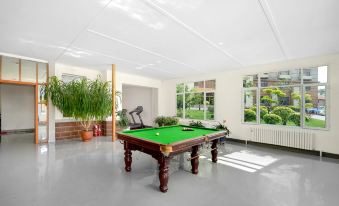 The indoor playroom features a pool table and various other pieces of furniture at Konggang Hotel (Harbin Airport International Terminal)