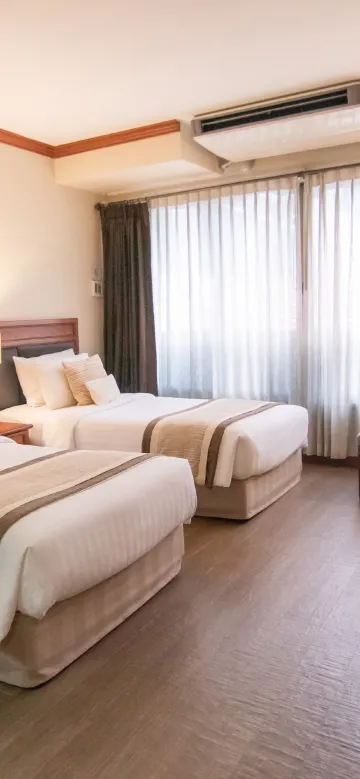 ห้องดีลักซ์ เตียงคู่ 2 เตียง