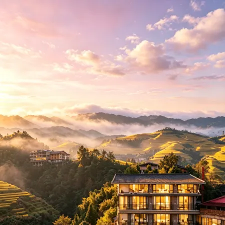 Longji Terrace Yueshu Panorama Guesthouse Отели в г. Луншэн