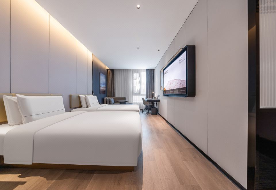 아투어 호텔 인민대학교 베이징 중관춘 객실 내 침구 이미지