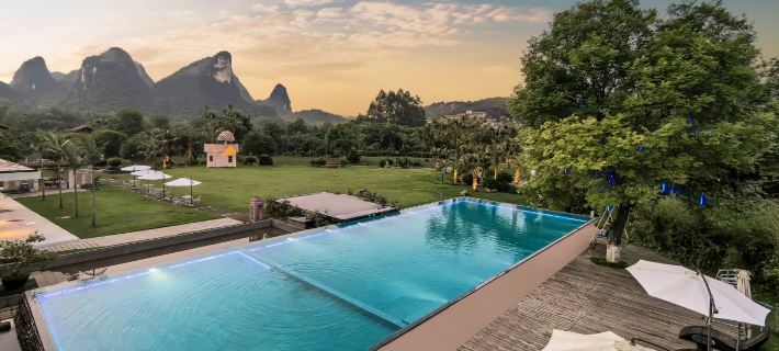 Panlong Lishore Resort (Yangshuo West Street Liriver) Yangshuo İlçesi otelleri