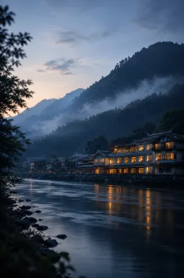 Jiuzhaigou · Mistshroud Mountains & Sunset Glow Snowscape · Sukoon Village Hotels in 