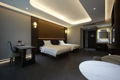Shanghai Minhang Xingzhong Road Subway Station Lanou Shangpin Hotel Hotéis em Everbright Convention and Exhibition Center