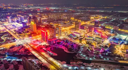 Hampton by Hilton Jining  Innovation Valley Отели рядом с достопримечательностью «Jining Dongda Temple»