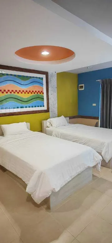 ห้องดีลักซ์ เตียงแฝด วิวสวน ห้ามสูบบุหรี่